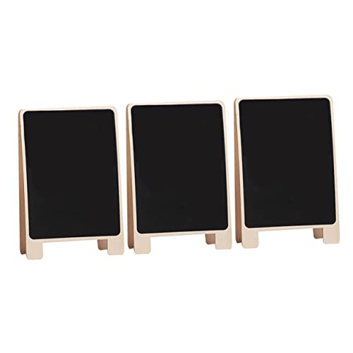 HAPINARY 3pcs Message Board Mini Chalkboard Easel Wooden Writing Boards Chalkboard Sidewalk Sign Small Chalkboard Signs A- Frame Sandwich Chalkboard Sign Food Massage Board Cypress