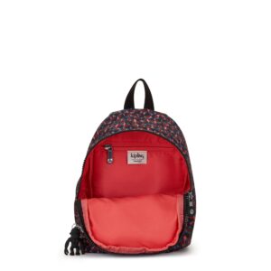 Kipling Women's New Delia Compact Backpack Happy Squares Print, 7'' x 9.25'' x 5''