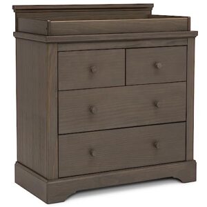 simmons kids paloma 4 drawer dresser with changing top and interlocking drawers - greenguard gold certified, rustic grey