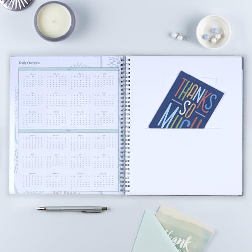 Blue Sky 2024 Weekly and Monthly Planner, January - December, 8.5" x 11", Frosted Cover, Wirebound, Rue Du Flore (101602-24)