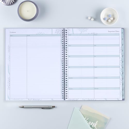 Blue Sky 2024 Weekly and Monthly Planner, January - December, 8.5" x 11", Frosted Cover, Wirebound, Rue Du Flore (101602-24)