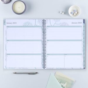 Blue Sky 2024 Weekly and Monthly Planner, January - December, 8.5" x 11", Frosted Cover, Wirebound, Rue Du Flore (101602-24)