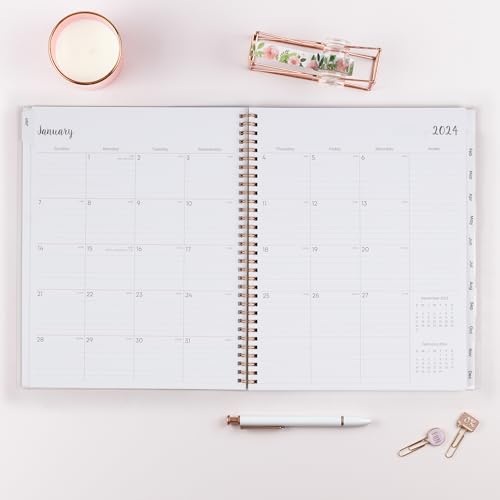 Blue Sky 2024 Weekly and Monthly Planner, January - December, 8.5" x 11", Frosted Cover, Wirebound, Joselyn (110394-24)