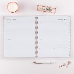 Blue Sky 2024 Weekly and Monthly Planner, January - December, 8.5" x 11", Frosted Cover, Wirebound, Joselyn (110394-24)