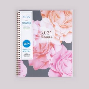 Blue Sky 2024 Weekly and Monthly Planner, January - December, 8.5" x 11", Frosted Cover, Wirebound, Joselyn (110394-24)