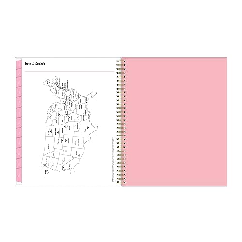 Blue Sky 2024 Weekly and Monthly Planner, January - December, 8.5" x 11", Frosted Cover, Wirebound, Mimi Pink (137264-24)