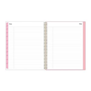 Blue Sky 2024 Weekly and Monthly Planner, January - December, 8.5" x 11", Frosted Cover, Wirebound, Mimi Pink (137264-24)