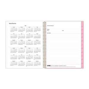 Blue Sky 2024 Weekly and Monthly Planner, January - December, 8.5" x 11", Frosted Cover, Wirebound, Mimi Pink (137264-24)