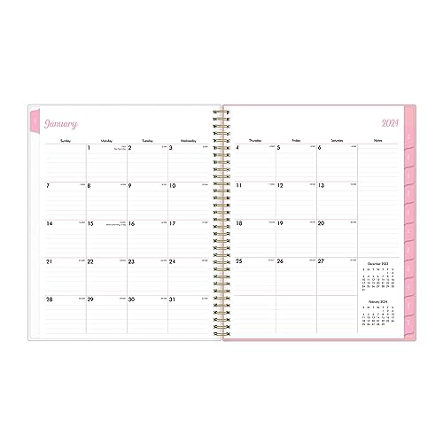 Blue Sky 2024 Weekly and Monthly Planner, January - December, 8.5" x 11", Frosted Cover, Wirebound, Mimi Pink (137264-24)