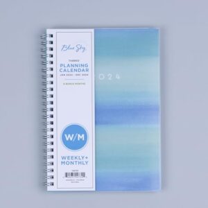 Blue Sky 2024 Weekly and Monthly Planner, January - December, 5" x 8", Frosted Cover, Wirebound, Chloe (144734)