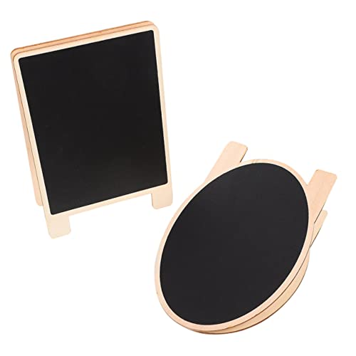 ibasenice 2 Pcs Small Blackboard Message Board Signs Home Sign Wood Miniature Blackboard Mini Message Blackboard Kid Easel Wood Toy Note Writing Board Child Display Board Wooden Double Sided