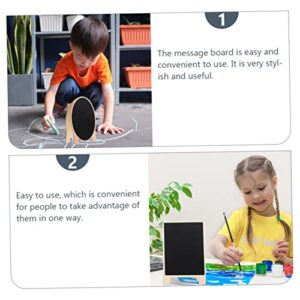 ibasenice 2 Pcs Small Blackboard Message Board Signs Home Sign Wood Miniature Blackboard Mini Message Blackboard Kid Easel Wood Toy Note Writing Board Child Display Board Wooden Double Sided