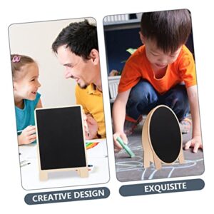 ibasenice 2 Pcs Small Blackboard Message Board Signs Home Sign Wood Miniature Blackboard Mini Message Blackboard Kid Easel Wood Toy Note Writing Board Child Display Board Wooden Double Sided