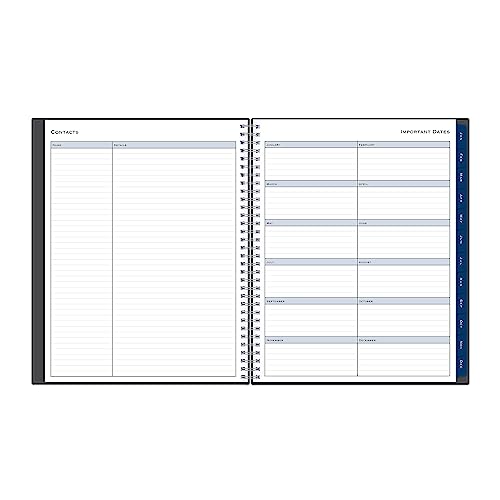 Blue Sky 2024 Weekly and Monthly Appointment Book and Planner, 8.5" x 11", Flexible Cover, Wirebound, Passages (100009-24)