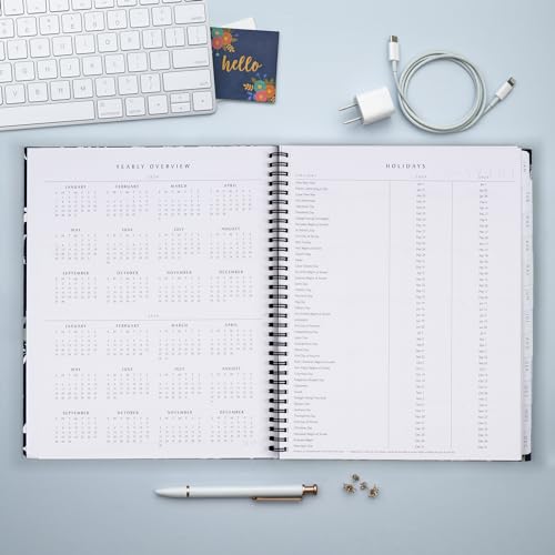Blue Sky Sustainability 2024 Weekly and Monthly Planner, January - December, 8.5" x 11", Reinforced Paper Cover, Wirebound, Effie (138325-24)
