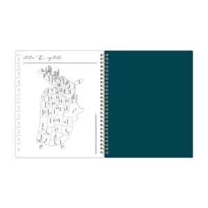 Blue Sky Life Note It 2024 Weekly and Monthly Planner Notes, 7" x 9", Frosted Cover, Wirebound, Marina (139480-24)