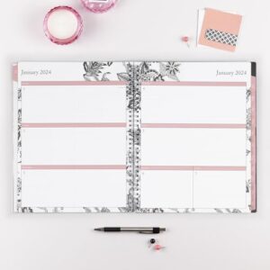 Blue Sky 2024 Weekly and Monthly Planner, January - December, 8.5" x 11", Clear Pocket Cover, Wirebound, Analeis (100001-24)