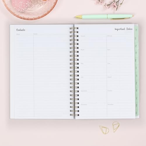 Blue Sky 2024 Weekly and Monthly Planner, January - December, 5" x 8", Frosted Cover, Wirebound, Laurel (144730)