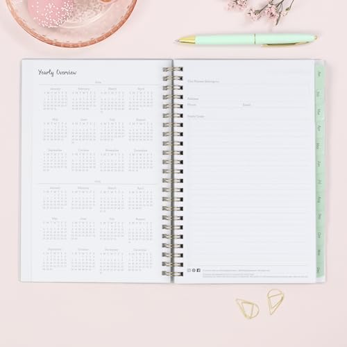 Blue Sky 2024 Weekly and Monthly Planner, January - December, 5" x 8", Frosted Cover, Wirebound, Laurel (144730)