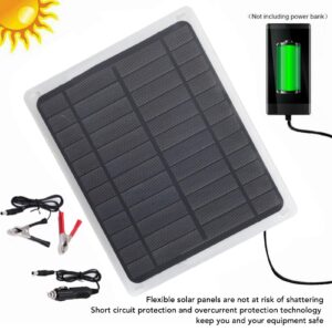 Solar Panel 20W 12 Volt, High-Efficiency Solar Battery Level, Solar Battery Trickle Battery Level Maintainer for Boat Car RV Marine Rooftop Farm Battery and Other Off-Grid Applications