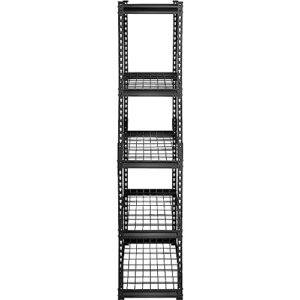 VEVOR Storage Shelving Unit, 5-Tier Adjustable, 2000 lbs Capacity, Heavy Duty Garage Shelves Metal Organizer Wire Rack, Black, 36" L x 16" W x 72" H for Kitchen Pantry Basement Bathroom Laundry Closet