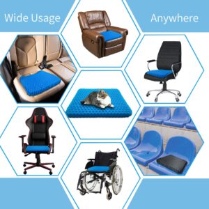 Office Chair Cushions Pads, Seat Cushion for Desk Chair Wheelchair, Gel Seat Cushion for Long Sitting, Car Seat Cushion Cooling Pad, Chair Cushion Pad for Back Sciatica Coccyx Tailbone Pain Relief