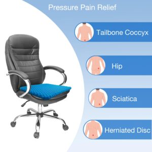 Office Chair Cushions Pads, Seat Cushion for Desk Chair Wheelchair, Gel Seat Cushion for Long Sitting, Car Seat Cushion Cooling Pad, Chair Cushion Pad for Back Sciatica Coccyx Tailbone Pain Relief