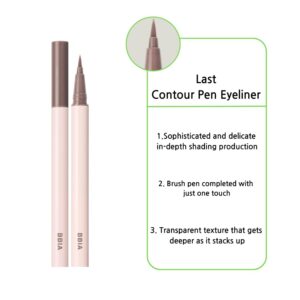 BBIA Last Contour Pen Eyeliner – Under Eye Shadow Liquid Pen Eye Liner Perfectly Outlined Eyes Real Skin Finish Natural Shade Transparent Shading Eyeliner with Precise Fine Brush Korean Eye Makeup