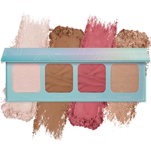 Color Nymph Contour Palette Eyeshadow Face Makeup Palette For Teens Beginners Makeup Set Included Highlighter, Blush, Bronzer, Contour Powder with Mirror For Girl Vegan Cruelty Free