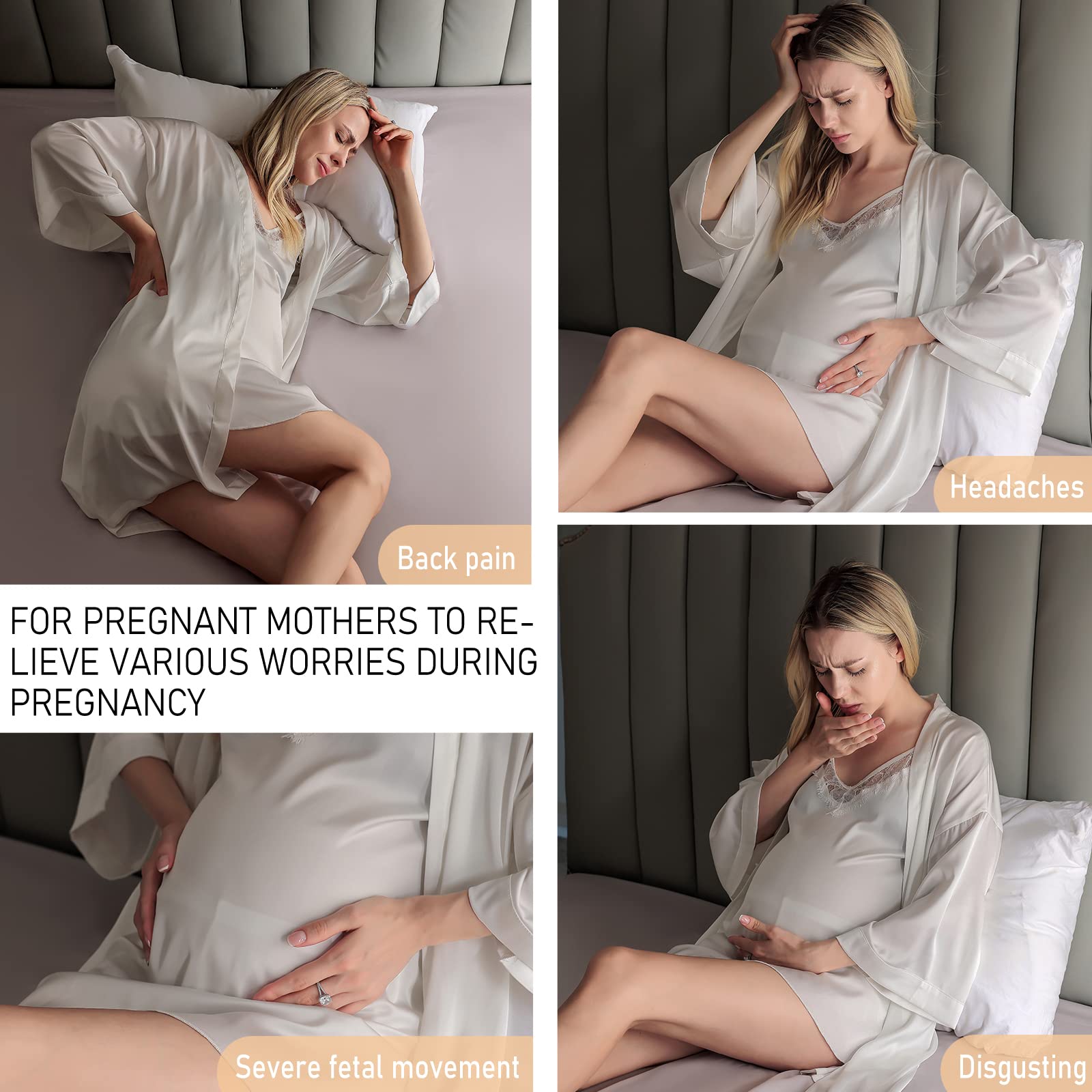 Emachi Pregnancy Pillow for Pregnant Women, Soft Pregnancy Body Pillow, Pillow Used to Support and Relieve Pain or discomfort in The Waist, Abdomen and Buttocks, Detachable Grey.