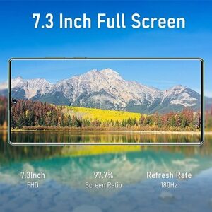 ExAchat C22 Cell Phone Unlocked 5G/4G, 6GB+256GB Android 13 Phone 7.3” FHD+ Display120Hz Smartphone,7300mAh 64MP Camera Dual SIM Phone with Pen/Headset/GPS/Face ID