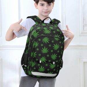 ALAZA School backpacks for girls boys Green Leaves Backpack Students Bookbag for school bag Womens Casual Daypack College Bookbag