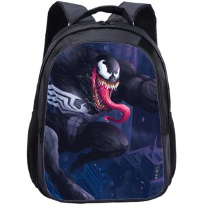 waroost teens venom canvas daypack,durable graphic knapsack multifunction waterproof bookbag for students