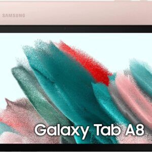 SAMSUNG Galaxy Tab A8 Android WiFi Tablet, 10.5'' Touchscreen (1920x1200) LCD Screen, 64GB Storage, Bluetooth, Android 11 OS, Pink Gold with Accessories