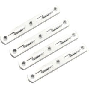 sqxbk wood bed rail connecting fittings 4pcs bed hook with 24pcs screws, furniture bed hardware