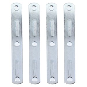 SQXBK Wood Bed Rail Connecting Fittings 4PCS Bed Hook with 24PCS Screws, Furniture Bed Hardware