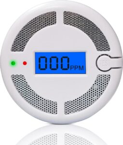 carbon monoxide detector with led digital display, portable carbon monoxide alarms for home, co alarm with ul2034, replaceable batteries (batteries not included),1 pack
