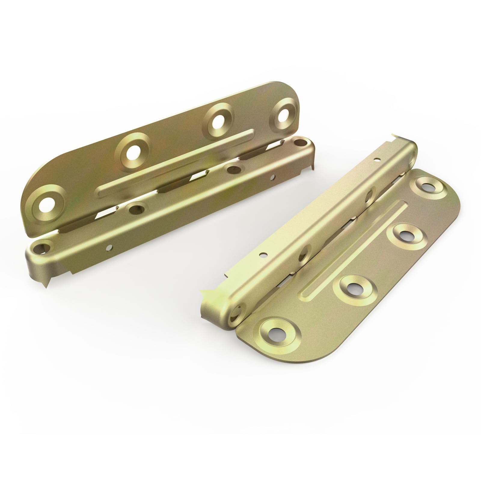 Bed Rail Brackets - 4 Set Bed Frame Hardware for Wood Bed Frame, Headboards Footboards - Steel Bed Rail Fasteners - Bed Rail Hooks