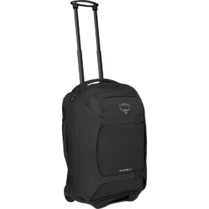 osprey sojourn 22"/45l wheeled travel backpack with harness, black