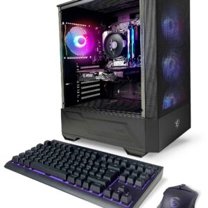 NSX GAMING Desktop PC Ryzen 5 5500,16 GB RAM,SSD 512 gb, RTX 3060,USB-C, Hdmi,Mouse and Keyboard Gamer, Win 11, Built in USA 12 Month Warranty on prebuilt Gaming pc WiFi Ready