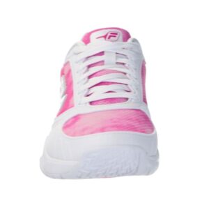 Fila Volley Zone Tie Dye Womens Pickleball Shoe Pink Glo/White/Metallic Silver (us_Footwear_Size_System, Adult, Women, Numeric, Medium, Numeric_8)