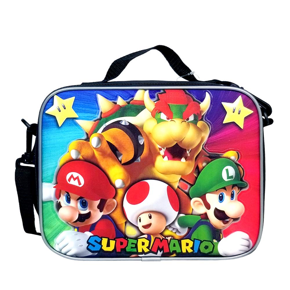 SUPER MARIO Bros Super Bowser Lunch #NN43771, Medium, Black