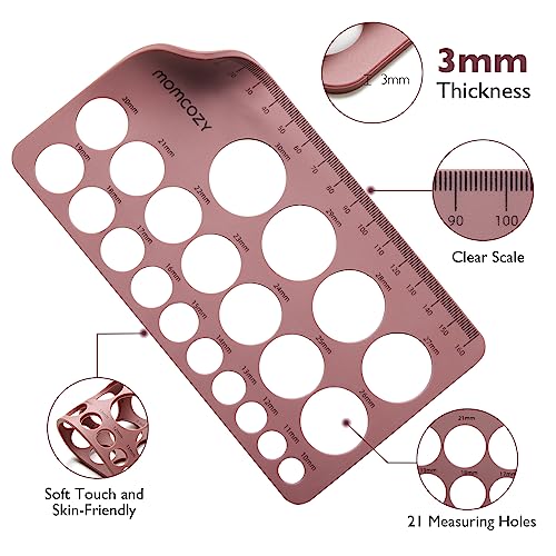 Momcozy Nipple Ruler, Nipple Ruler for Flange Sizing, Silicone and Soft, Flange Sizing Measurement Tool, Breast Pump Sizing Tool for Momcozy, Medela, Spectra, Lansinoh