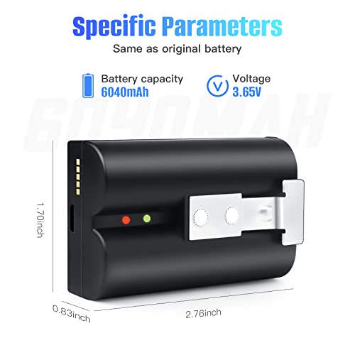 Necesa Rechargeable Battery Replacement for Ring-Doorbell-Camera 2/3/4 Stick-Up Cam (2nd & 3rd Gen), Camera Batteries 3.65V 6040mAh Larger Capacity