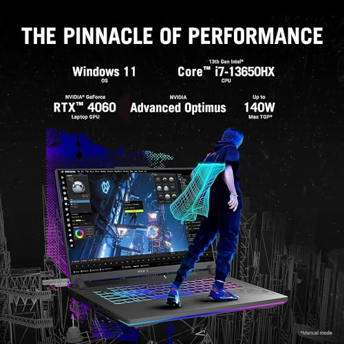 ASUS ROG Strix G16 Gaming Laptop 2023 Newest, 16" FHD 165Hz Display, GeForce RTX 4060, Intel Core i7-13650HX (14 core), 32GB DDR5 RAM, 2TB SSD, Wi-Fi 6E, 4 Zone RGB, Windows 11, with Cleaning Brush