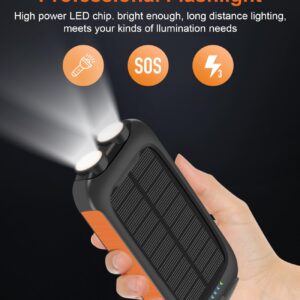 𝟮𝟬𝟮4 𝙐𝙥𝙜𝙧𝙖𝙙𝙚 Solar Power Bank, Solar Charger, 38800mAh Outdoor Portable Charger, External Battery Pack 5V/3.1A Fast Charger Type C Ports with LED Flashlights, Perfect for Travel Camping