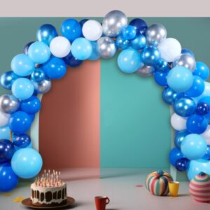 Capoda 143 Pcs Sea Party Supplies Birthday Backdrop Ocean Animal Balloons Ocean Theme Birthday Party Decorations Ocean Balloons Background Banner for Ocean Beach Underwater Birthday Decor