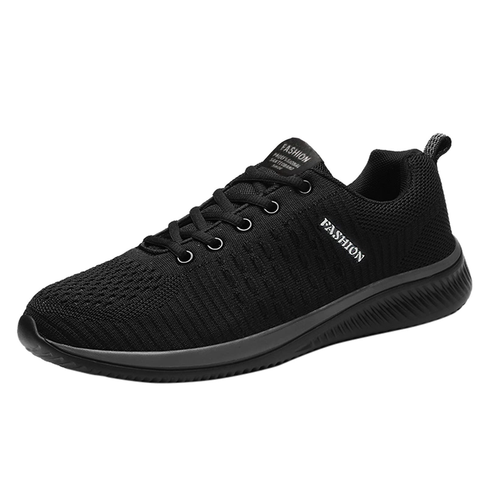 Shoes for Women Durable Non Slip Sneakers Mesh Breathable Round Toe Tennis Shoes Fashion Wide Width Work Shoes Loafers Ladies Lightweight Soft Sole Trail Running Jogging Shoes Black