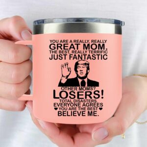 Mothers Day Gifts for Mom - Mothers Day Gifts from Daughter, Son, Kids - Funny Gifts for Women, Wife - Mother Gifts - Mom Birthday Gifts - Birthday Gifts for Mom - Present for Mom Mug 14oz, Pink