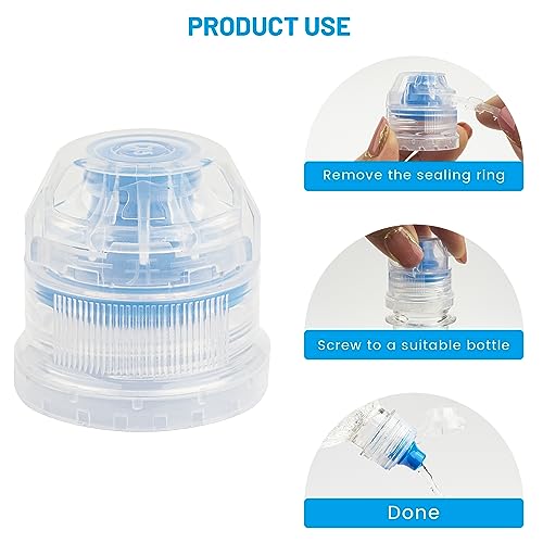 Amviner 30PCS 28mm Push Pull Cap, Replacement Water Bottle Flip Tops with Seal Tab for Smart Bottles or Soda Water Bottles